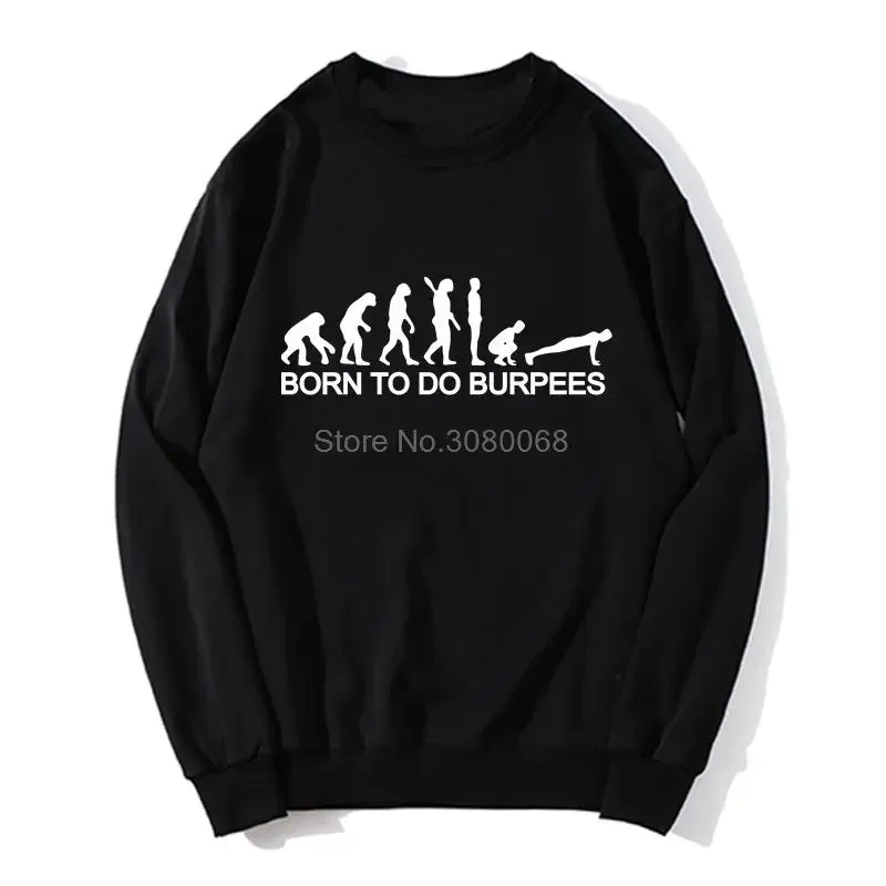 

New Fashion Funny Printed Evolution Burpees Instructor Crossfit Gift Hoodie Men O-neck Hoodies Sweater Sweatshirt Streetwear