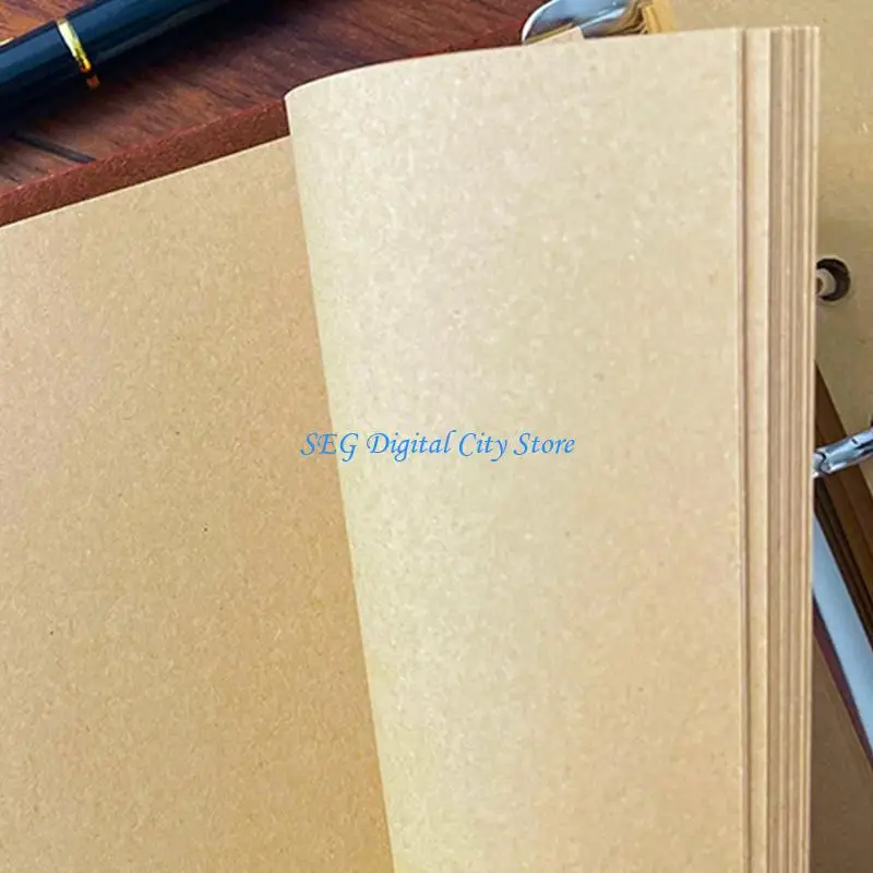 U75B Daily Note Journal Notebook with PU Cover, 80 Pages, Pattern Cover Detail and Tie Cord for School or Office Use