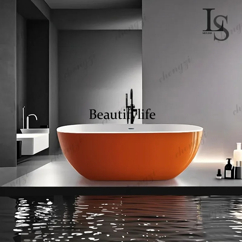 F150 Color acrylic bathtub household adult small apartment seamless, hotel  beauty salon bathtub