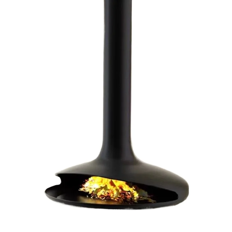 Firewood simulation flame living room electronic 3d atomization alcohol heating suspension hanging fireplace
