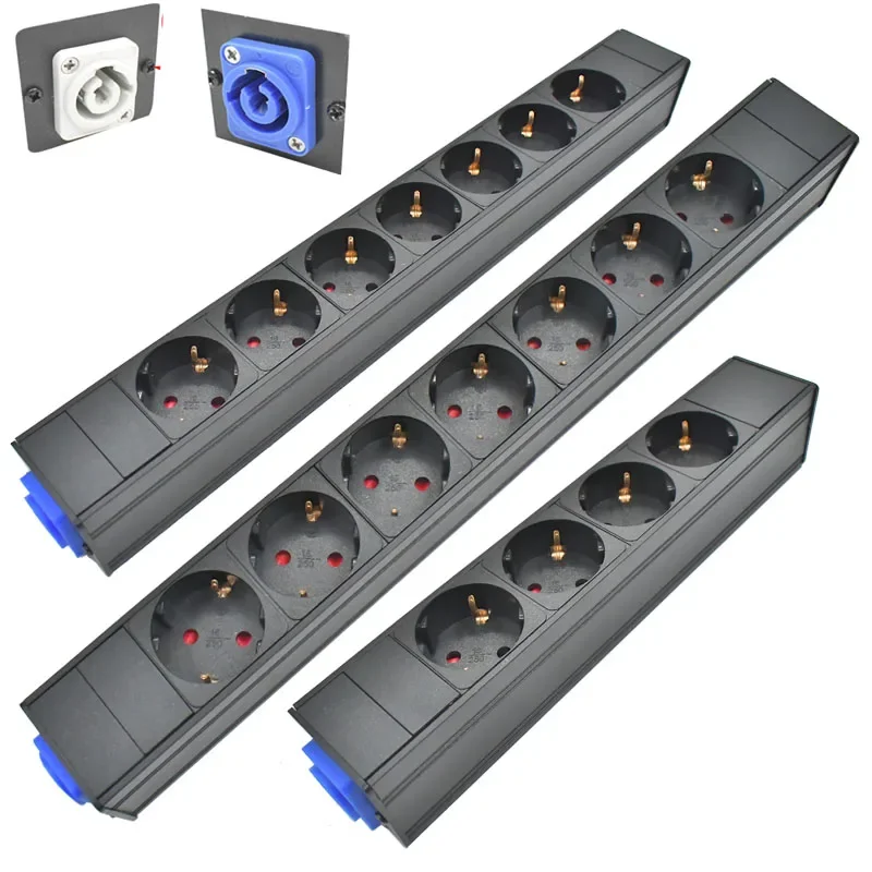 

PDU Power Strips Schuko Powerlink box Power amplifier audio 3P Aviation powercon plug 2-11 AC EU Korea 4.8 4.0 standard SOCKET