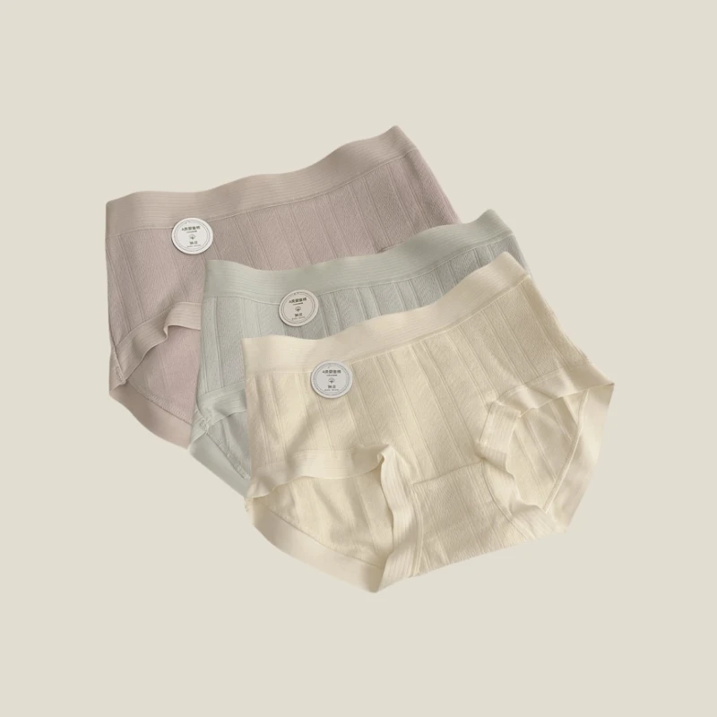 

3-Pack Women's Antibacterial 7A Grade Cotton Seamless Mid-Rise Briefs | Pure Cotton No Show Underwear for Teens & Adults