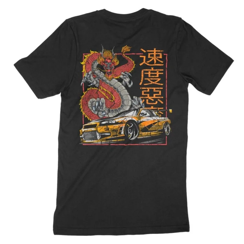 

00013282#A-Trendy Streetwear T-Shirt - Retro Graphic Tees For Men - Vintage JDM Design