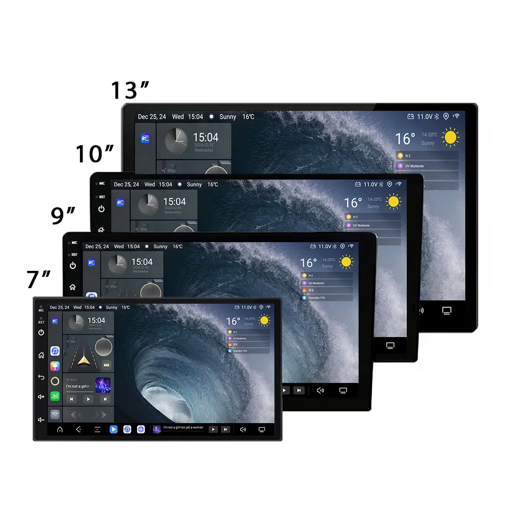 Baidayu TS20 2K 7870 QLED Display Screen Car Radio Universal Android GPS Navigation Stereo Customizable DVI CarPlay DVD USB DSP