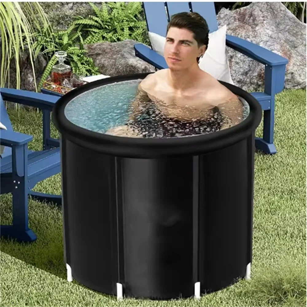 

Outdoor Ice Bath Tub Cold Water Therapy Plunge Tub Athletes Portable Outdoorr Ice Barrel Plunge Pool Inflatable Folding Bathtub
