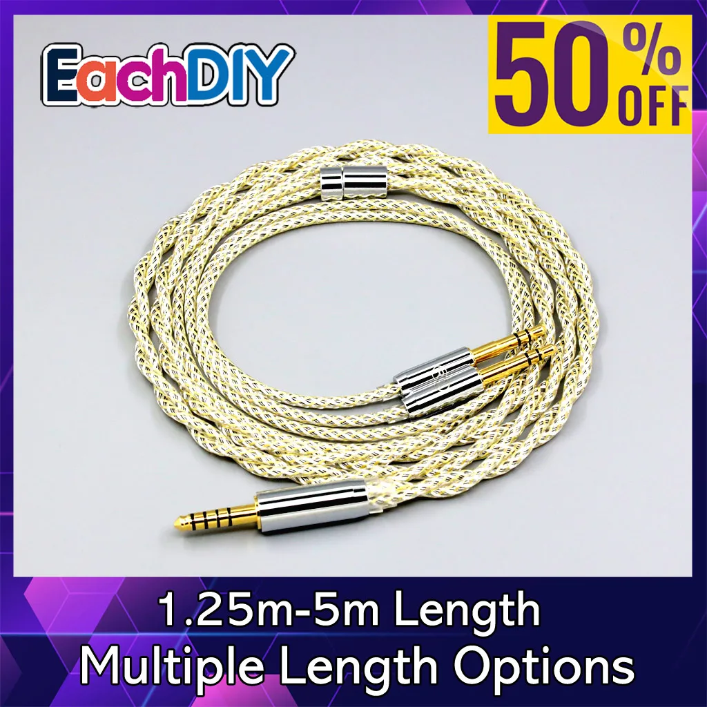 TypeS 23AWG Litz Shielding Silver OCC Earphone Cable For Final Audio D8000 AFDS pro Design Pandora Hope vi Yamaha YH-50 LN008915