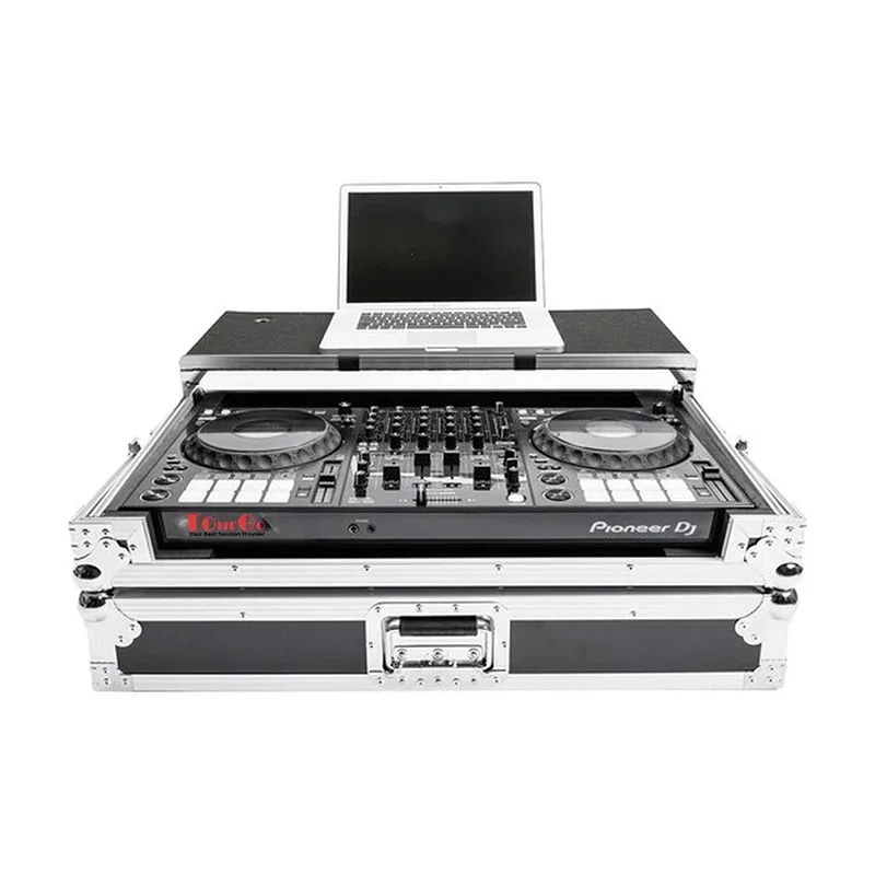 Audio Flight Case for Pioneer DDJ-1000 Controller with Laptop Shelf and Wheels