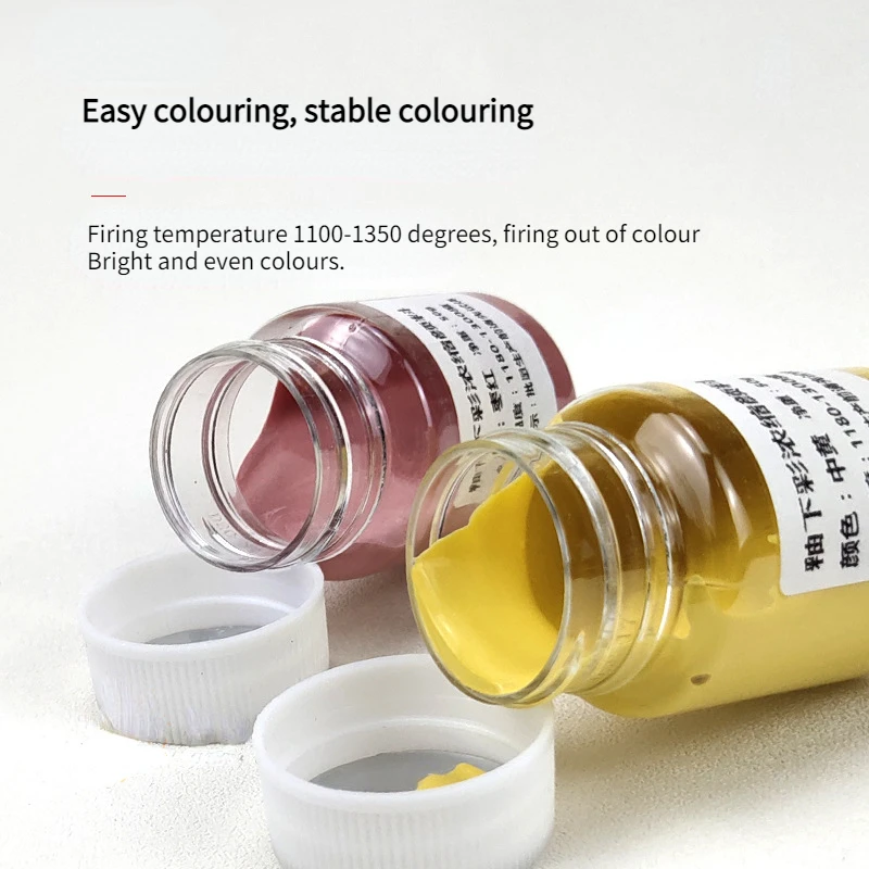 50g Ceramic Concentrated Glaze Pigment Underglaze Color Coloring Agent Medium Temperature Ceramic Art Painting Tool