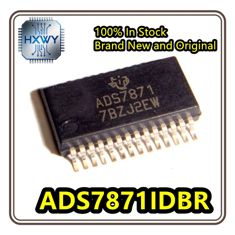 (5/20 Pieces) ADS7871IDBR, Silkscreened ADS7871, SSOP-28 Package, Analog-to-Digital Converter, Brand New, Original, in Stock.
