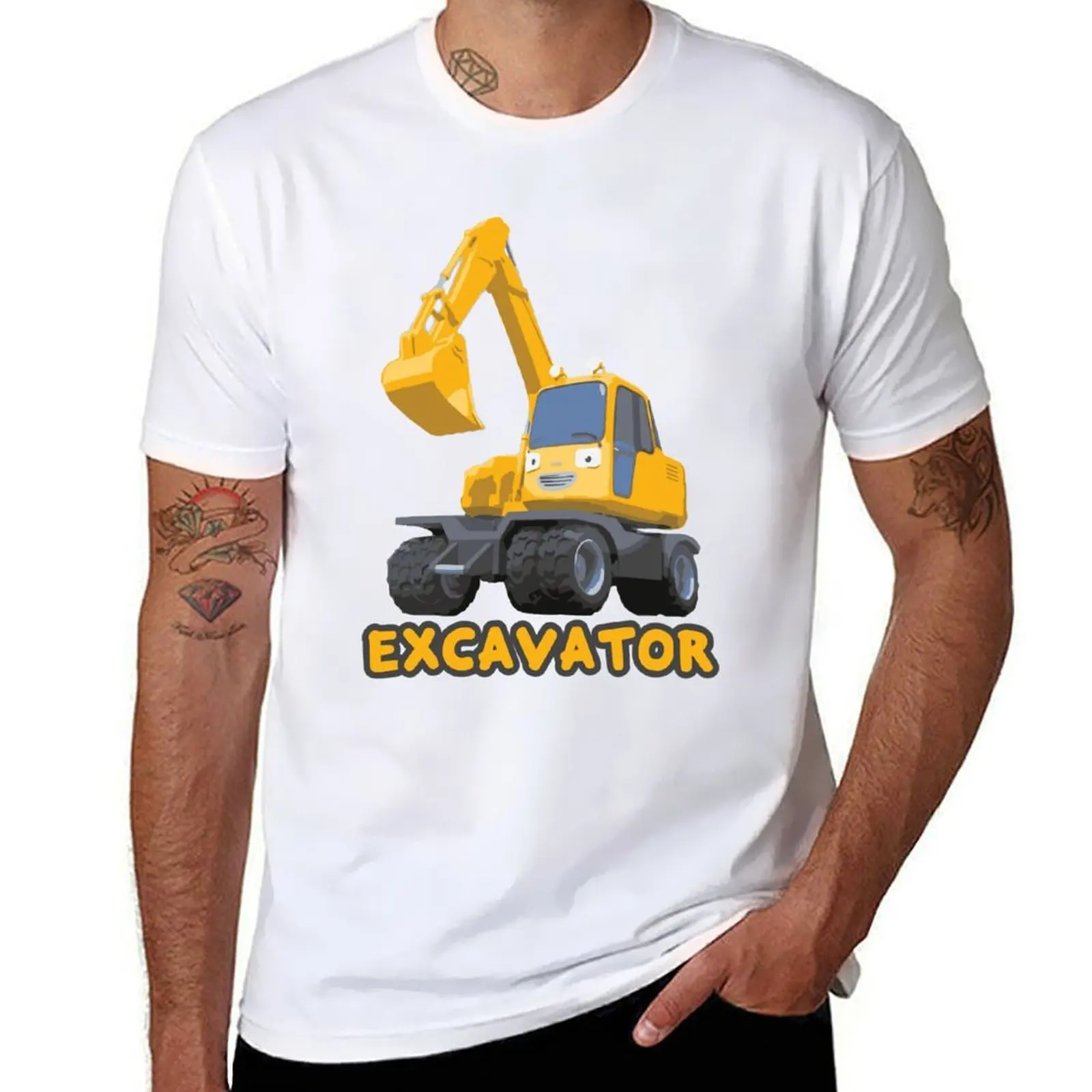

The Heavy Vehicle Poco the Excavator Tayo the Little City Bus T-Shirt man t shirt graphic t shirt custom print T-shirt