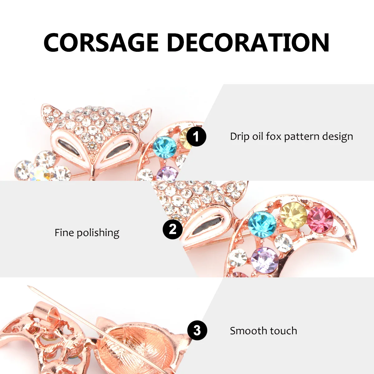 Simple and Stylish Corsage Pin Miss Boutonniere for Men Brooches Alloy Exquisite