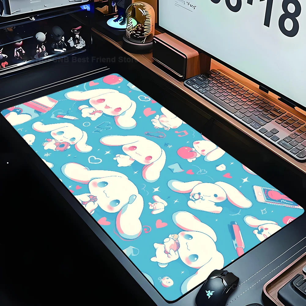 

MINISO Cute C-Cinnamoroll Mousepad Mouse Mat Desk Mat With Pad gaming accessories Prime Gaming XXL Keyboard Pad