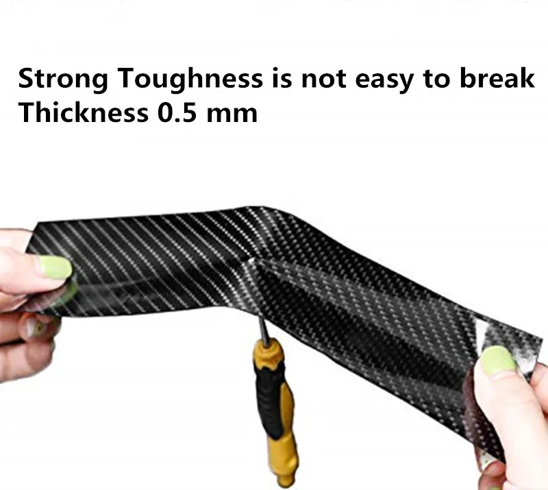 ملصقات للسيارات مصنوعة من ألياف الكربون خماسية الأبعاد واقي للباب ملصقات لامعة لفيلم شفروليه سبارك كوبرا فورمنتور Rav4 فايكنغ