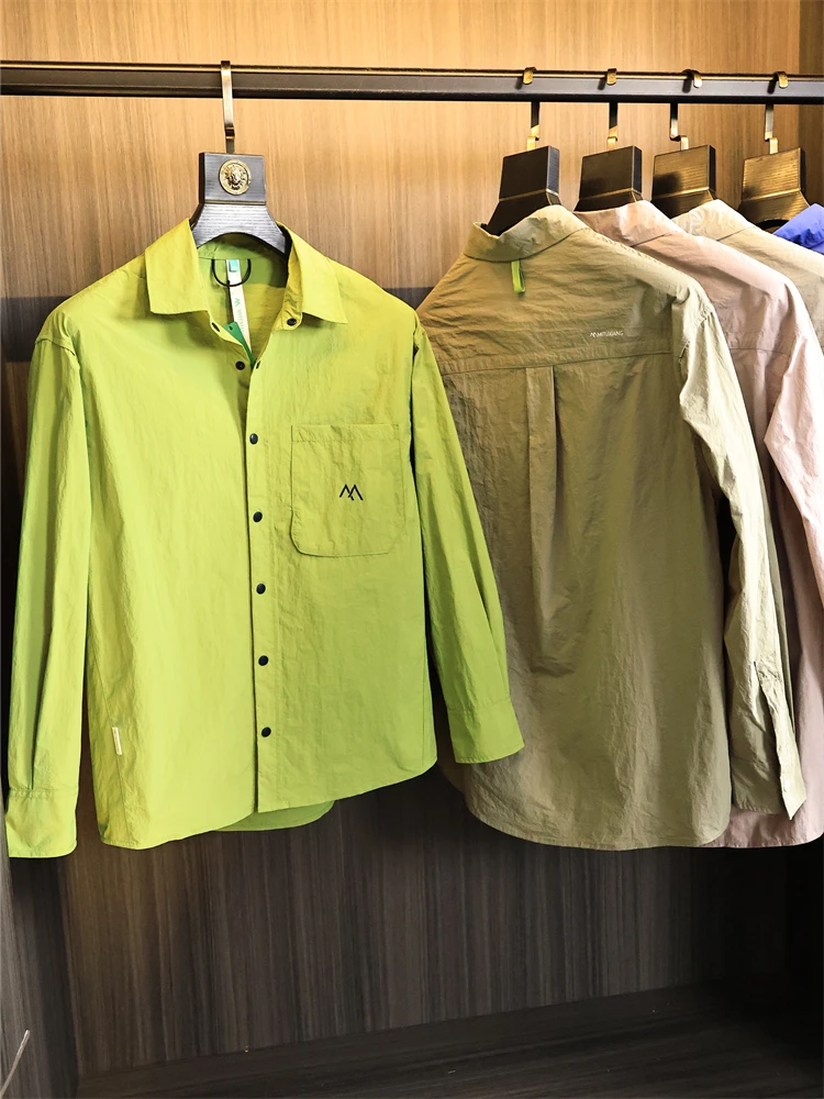 

Легкие японские мужские рукава Irt Jaet, весна 202, свободная посадка со сложенной текстурой, длинная све, повседневная мода для улицы