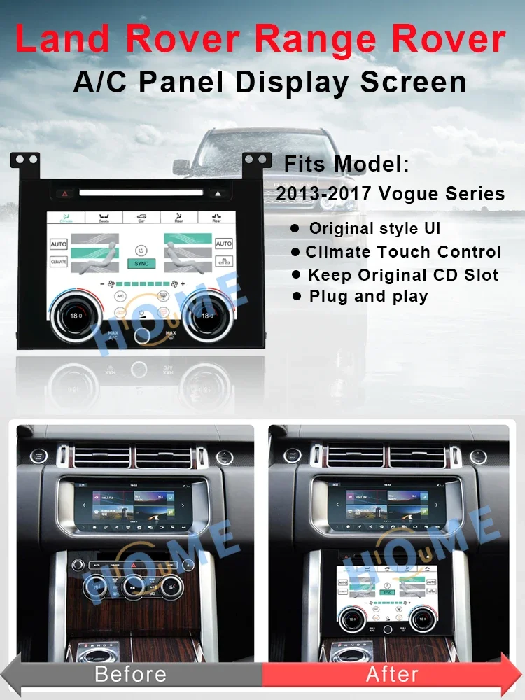 Air Conditioning Control LCD Digital For Land Rover Rover Vogue L405 2013-2017 Car Switch Touch Climate DisPlay AC Panel Screen