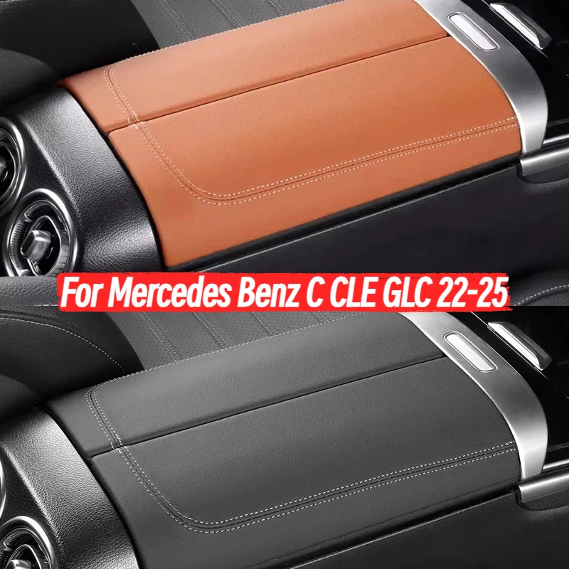 

For Mercedes Benz C CLE GLC Class W206 X254 Center Armrest Box Console Box Storage Box Leather Trim Cover Interior Acccessories
