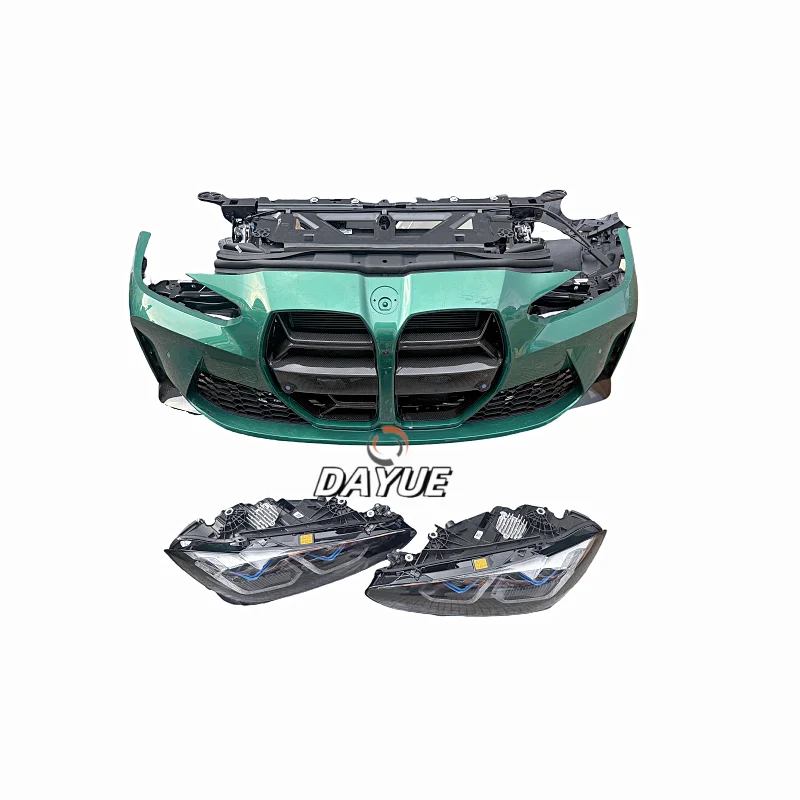 For M3 M4 Front Bumper and Grille Body Kit Original  Headlight Second-Hand Made From Plastic