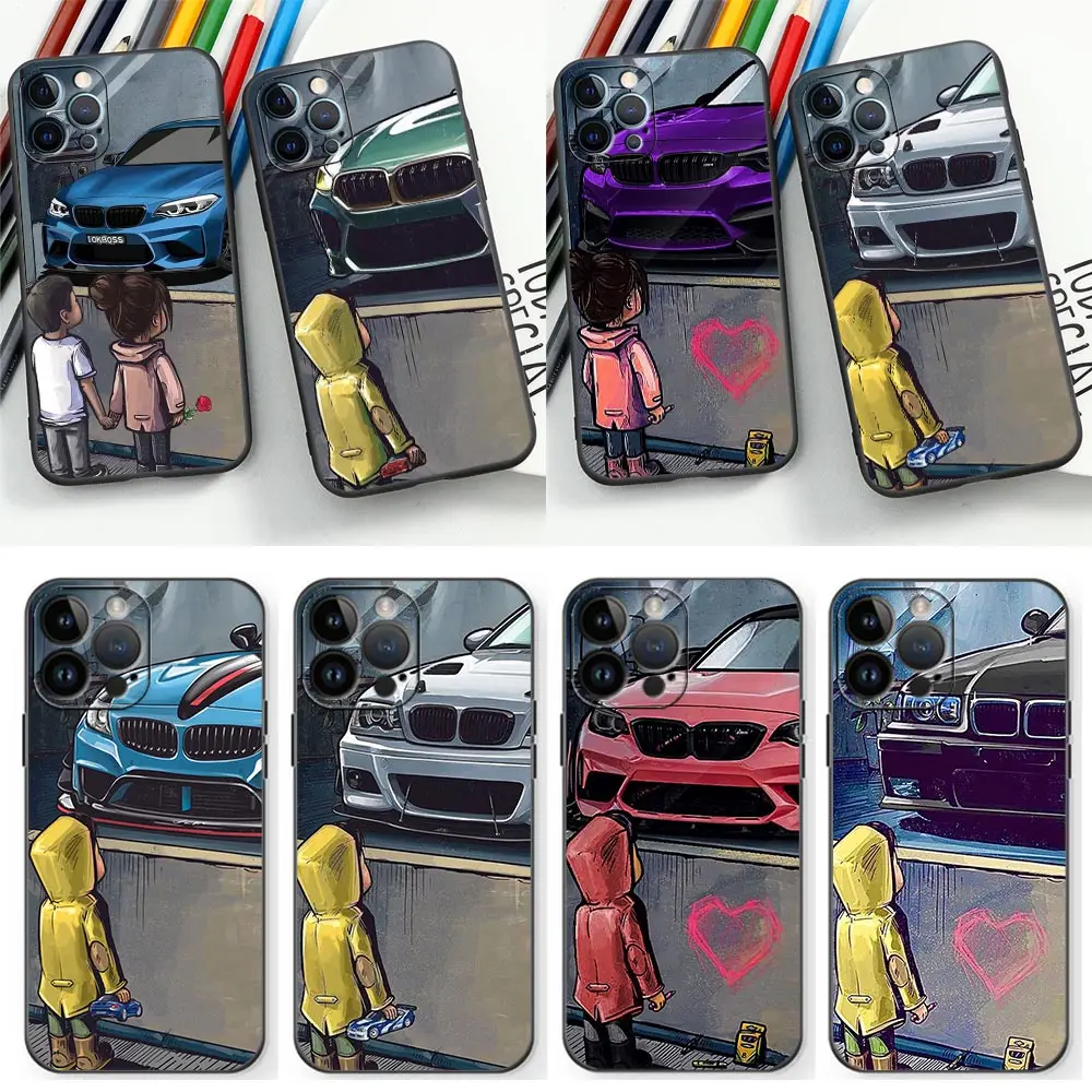 Boy See Sports Car Jdm Drift Phone Funda Case For iphone Apple 14 13 12 11 Pro XS Max Mini X XR SE 8 7 15 6 Plus Case Capa Shell