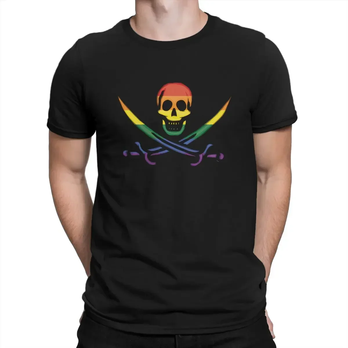 

Новинка Pride Pirate Man ЛГБТ унисекс удобная повседневная футболка с круглым вырезом и короткими рукавами забавный подарок на день рождения высокого качества