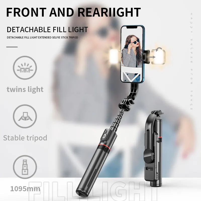 

Foldable Wireless Bluetooth Selfie Stick Tripod with Remote Shutter, Mini Trepied, Gathering, Isolation Trip