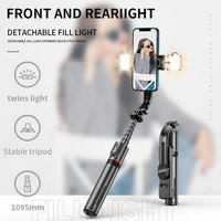 Foldable Wireless Bluetooth Selfie Stick Tripod with Remote Shutter, Mini Trepied, Gathering, Isolation Trip