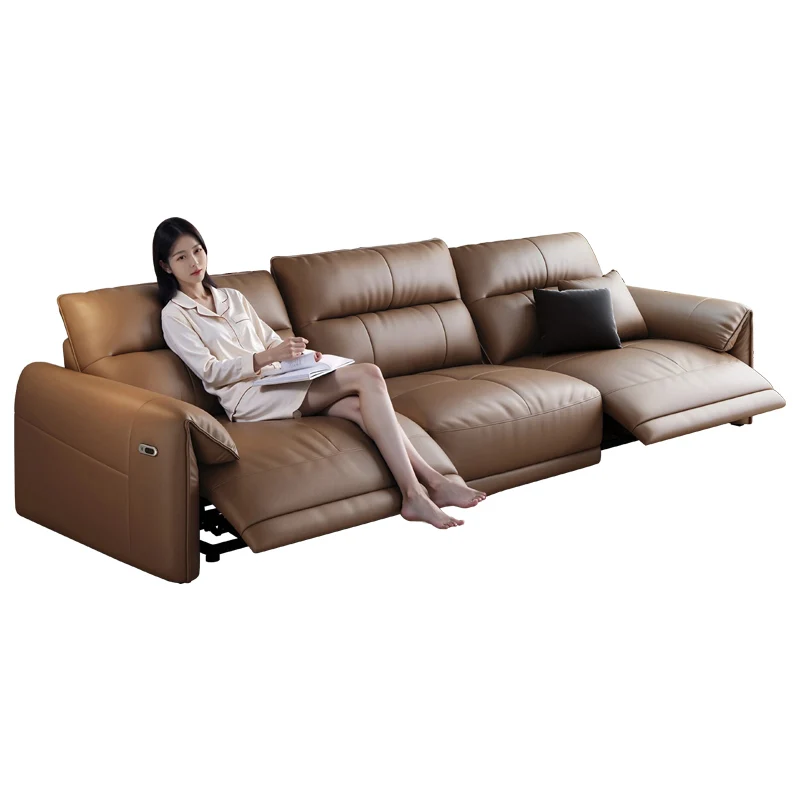 

Electric Function Sofa Italian Minimalist Small House Living Room First Class Space Cabin Straight