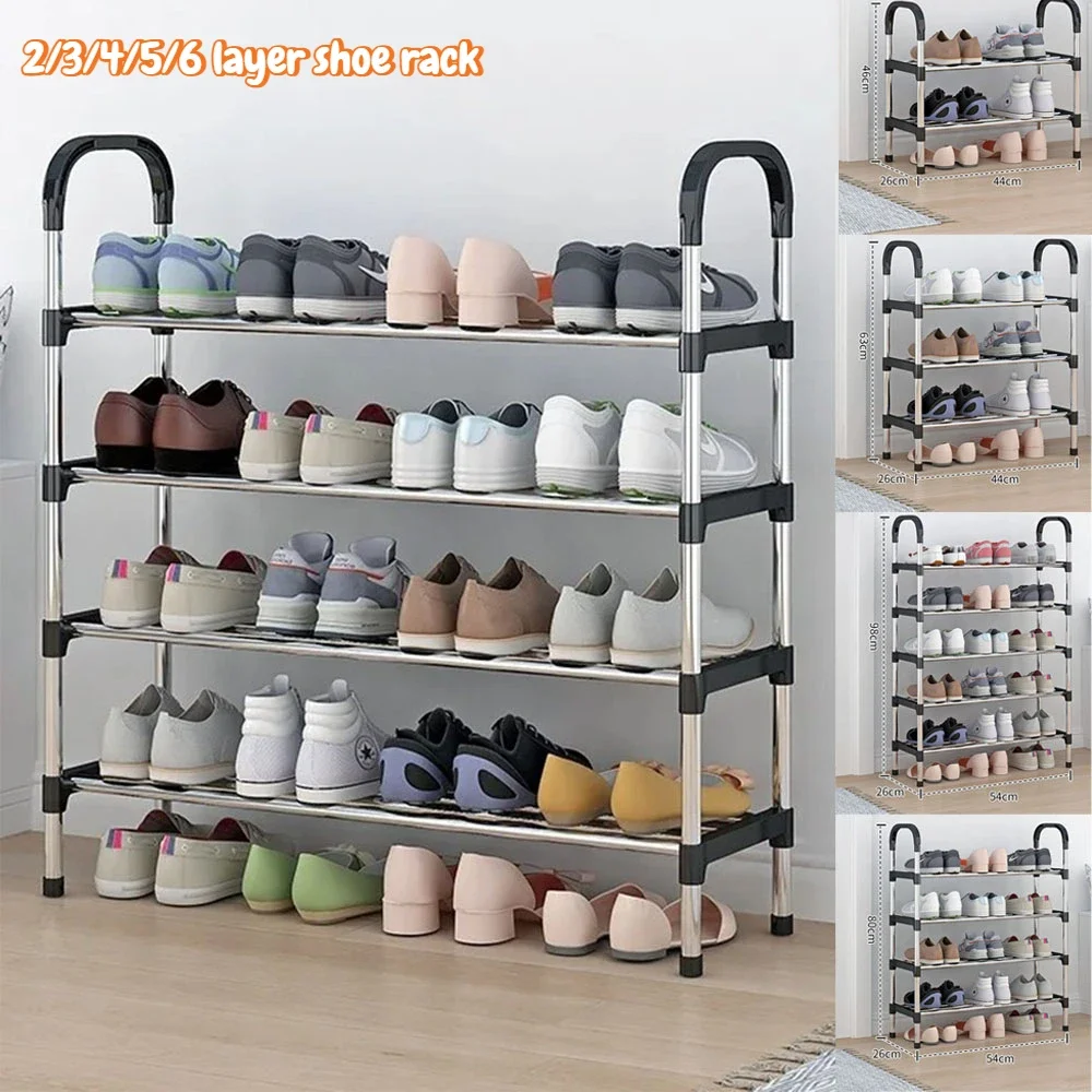 

1PC Simple Shoe Shelf Footwear Organizer Stand Holder Space-saving Assemble Black Shoe Shelf for Living Room Doorway Dormitory