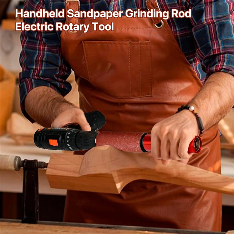 ABGH-Drum Sander Set,Rubber Sanding Drum For Drill 4-1/2Inch X 1-1/2Inch, Spindle Sander Adapter For Power Drill