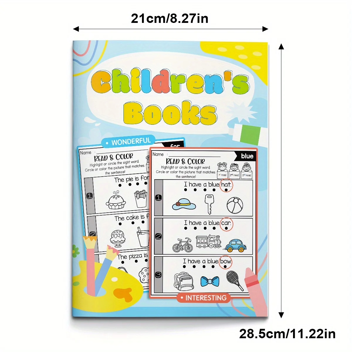 Learn Words and Sentences Through Fun Pictures: A Bright and Interactive English Learning Book That Helps Preschoolers Build