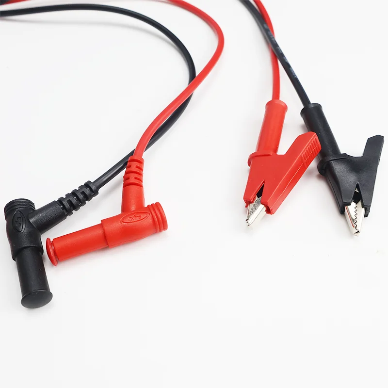 اختبار كهربائي 4.0 مللي متر الموز التوصيل إلى التمساح كليب اختبار الرصاص التمساح كليب مختبر اختبار كابل متعدد أسلاك الكابلات الناعمة 1 متر #5