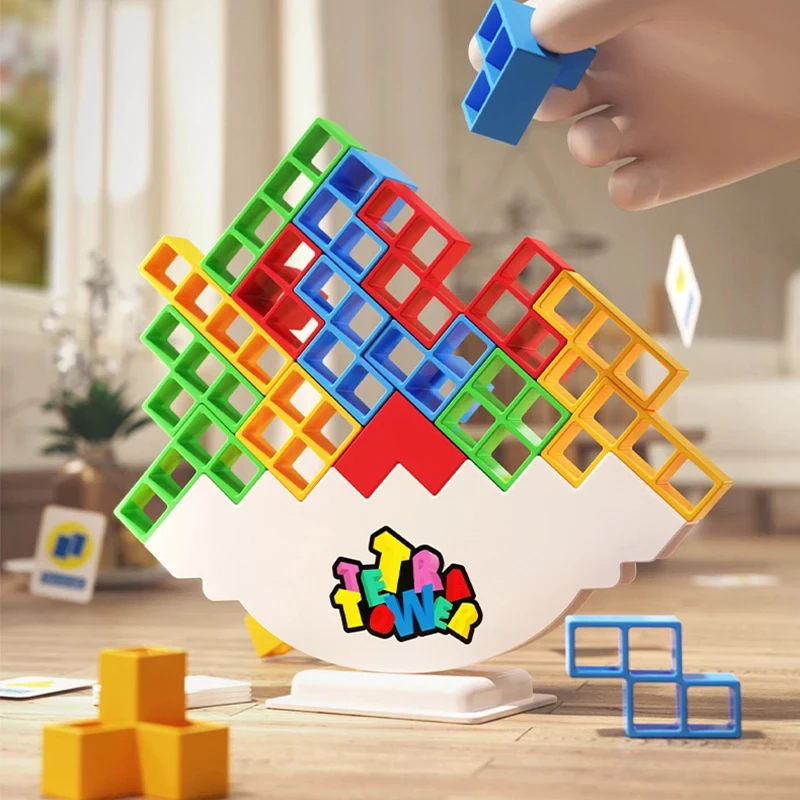 Puzzles Tetra Tower Fun Balance Stacking Building Blocks Board Game for Kids Adults Friends Team Dorm Family Game Night Partie