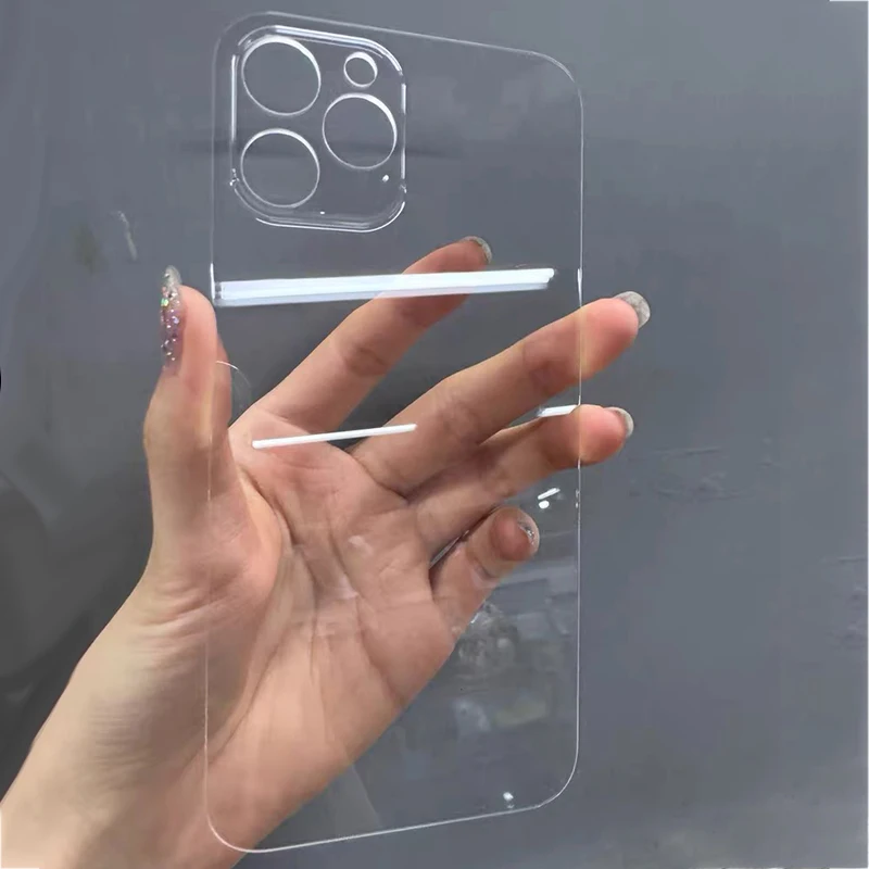 Big Hole Transparent Back Glass Replacement For iPhone 8 Plus X XS MAX XR 11 Pro Max 12 Mini 13 SE2020 Battery Door Panel Parts view 3