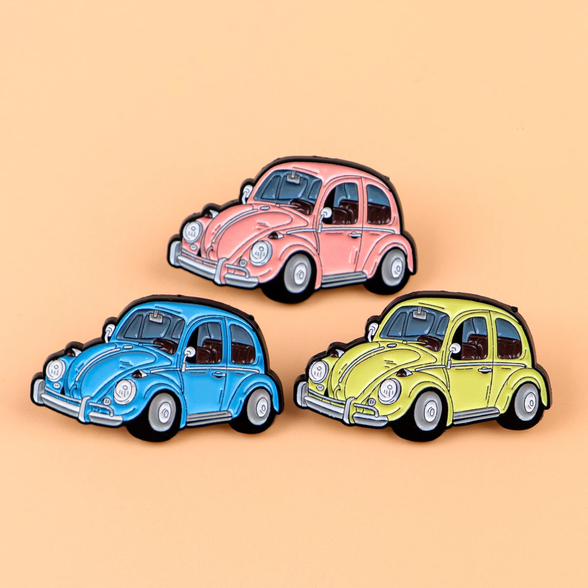 3 ชิ้นรถ Vintage Enamel Pin กา - Embroidery Illustration บทวิจารณ์และราคา