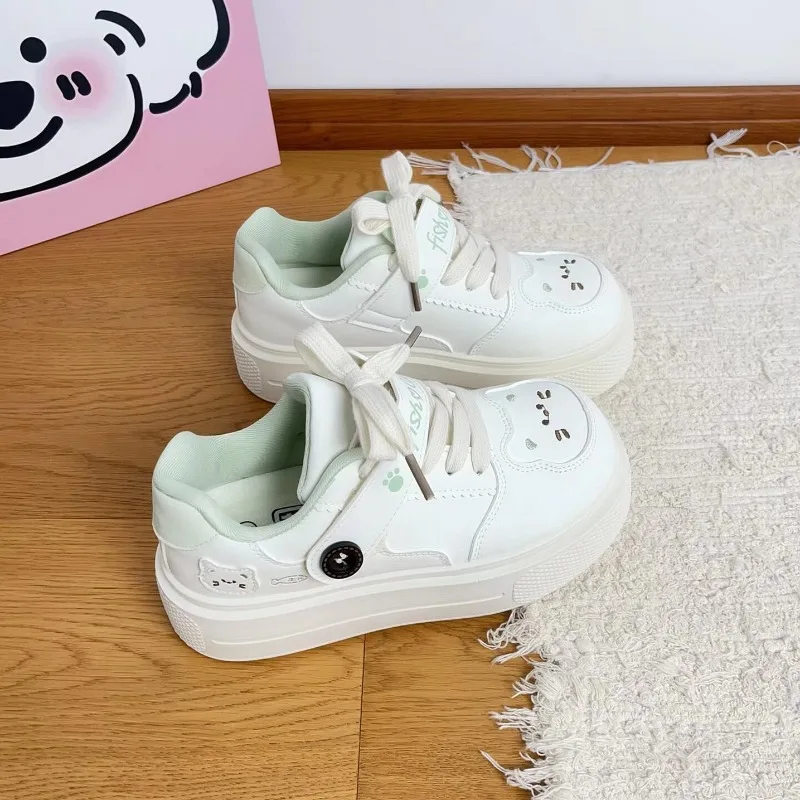 Damen High-top Plateau Sneaker Vielseitige Freizeitschuhe_voghion.com