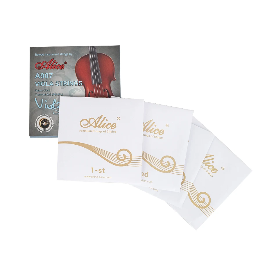 Alice A907 Viola Strings A/D/G/C Full Set Nylon Core Cupronickel Winding For 16\