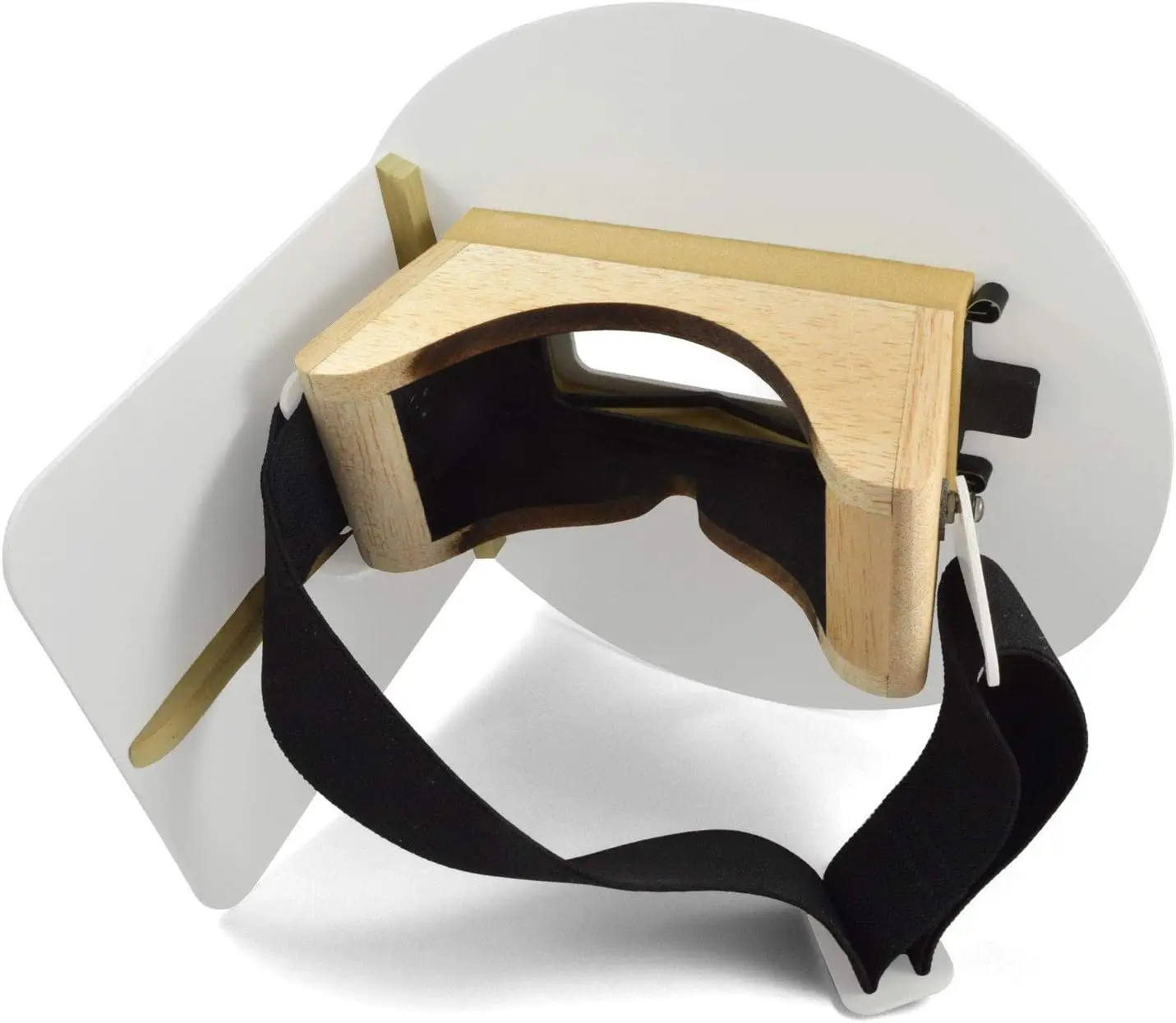 

Right-Handed White Welding Helmet with Strap for Pancake Style