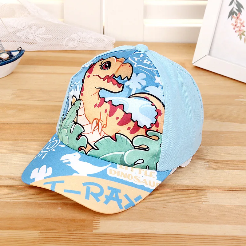 Unicorn Baseball Caps Digger Dinosaur Print Peaked Hat Boys Girls Cute Cartoon Sun Protection Sun Hats For Kids 3-8 Years