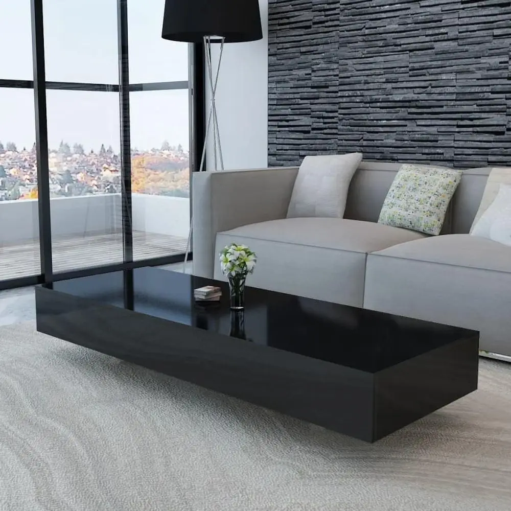 

Contemporary Coffee Table for Living Spaces, Kitchen, and Café/Bar in High Gloss Black