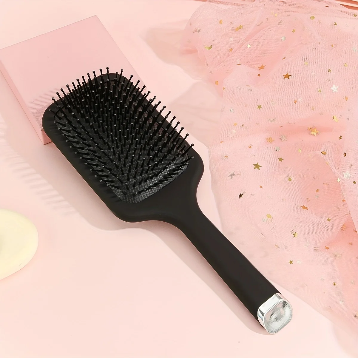 

Black air cushion comb, hairbrush, paddle shaped hair comb, scalp massage comb, suitable for both men and women