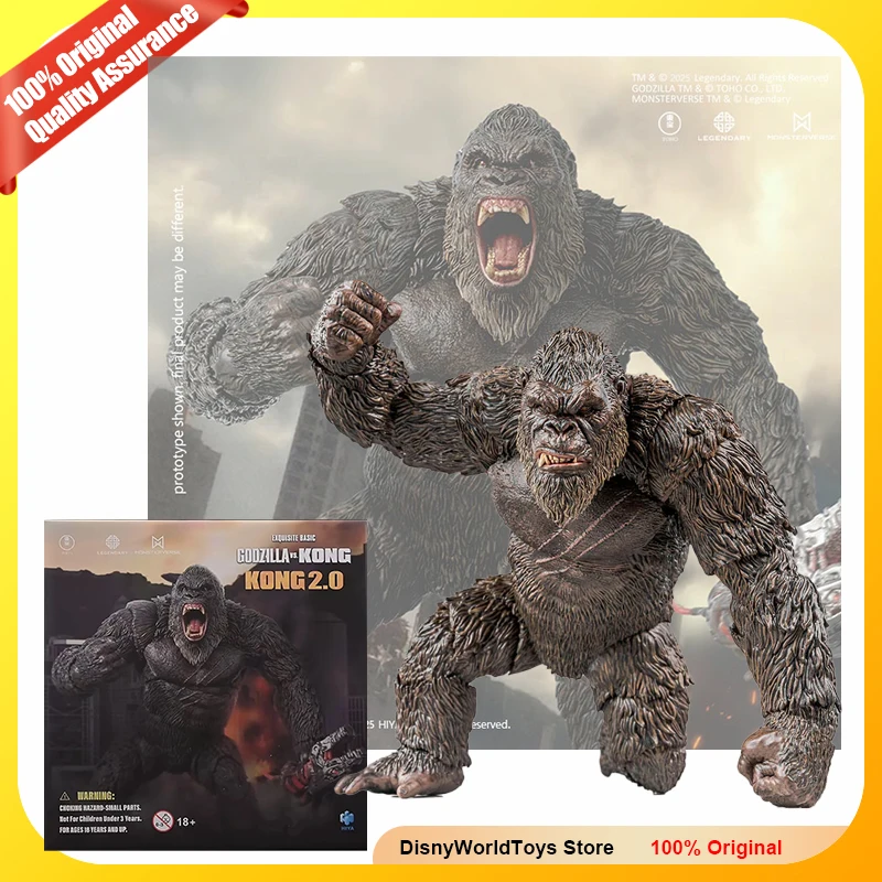 

100% Original Anime Figure Hiya Toys Exquisite Basic Series Kong 2.0 Godzilla Vs Kong 1/12 EBG0241 Genuine In Stock Model Toys