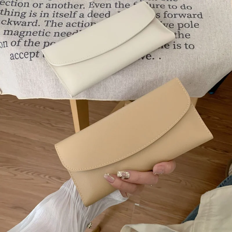 الكورية نمط Ins محفظة جلدية ناعمة طويلة موضة جديدة الراقية حامل البطاقة متعددة الوظائف رقيقة جدا مقطع المال #4