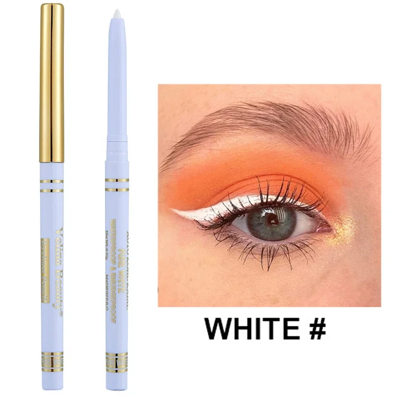 Penna Gel per Eyeliner impermeabile a lunga durata resistente al sudore liscio opaco nero bianco Eyeliner illuminare sdraiato matita per baco da seta occhi trucco