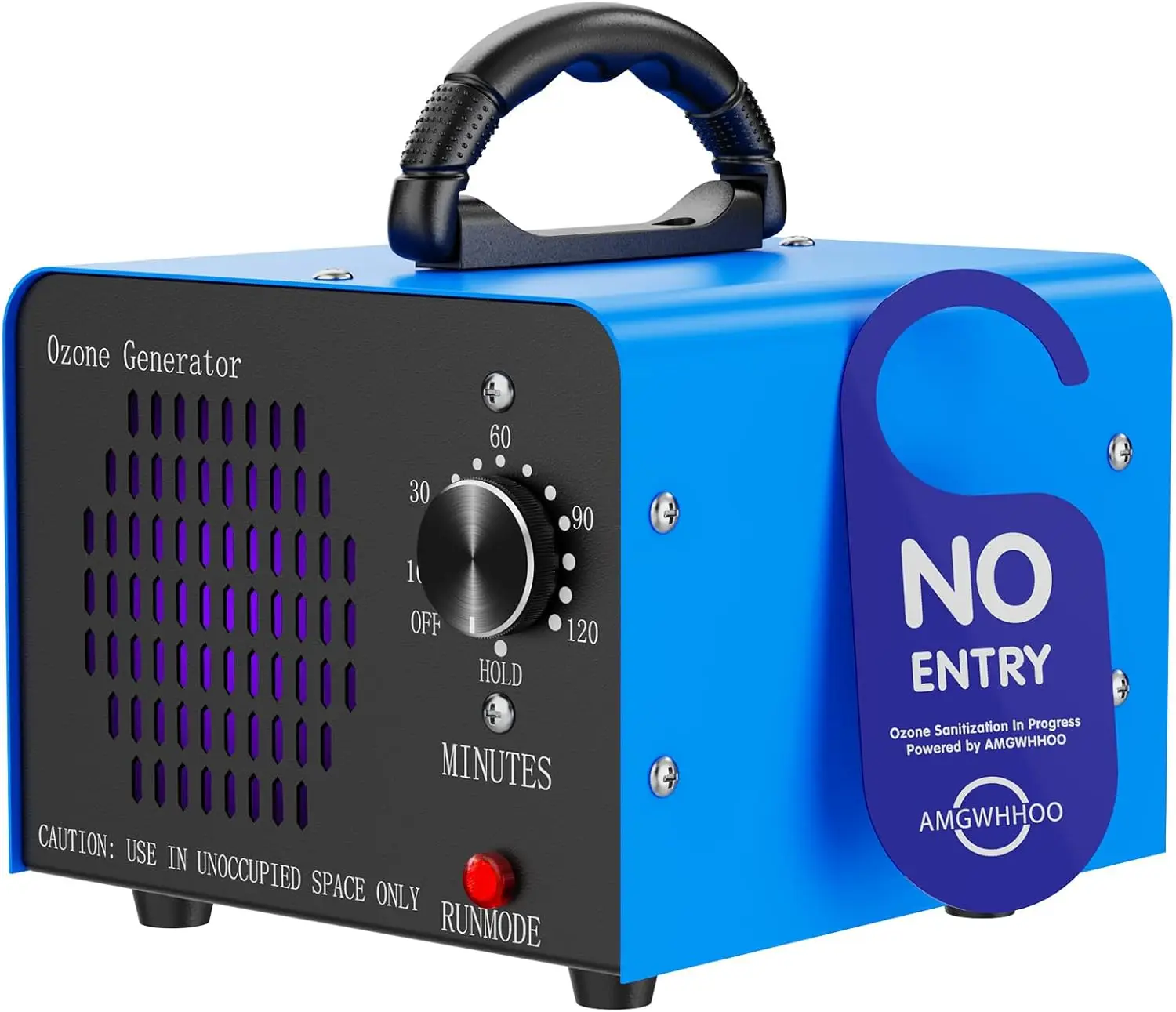 

High Capacity Ozone Generator 160,000mg/h Air Purifier for Home Car Pet Odor Removal up to 7,000 Sq Ft Portable Blue