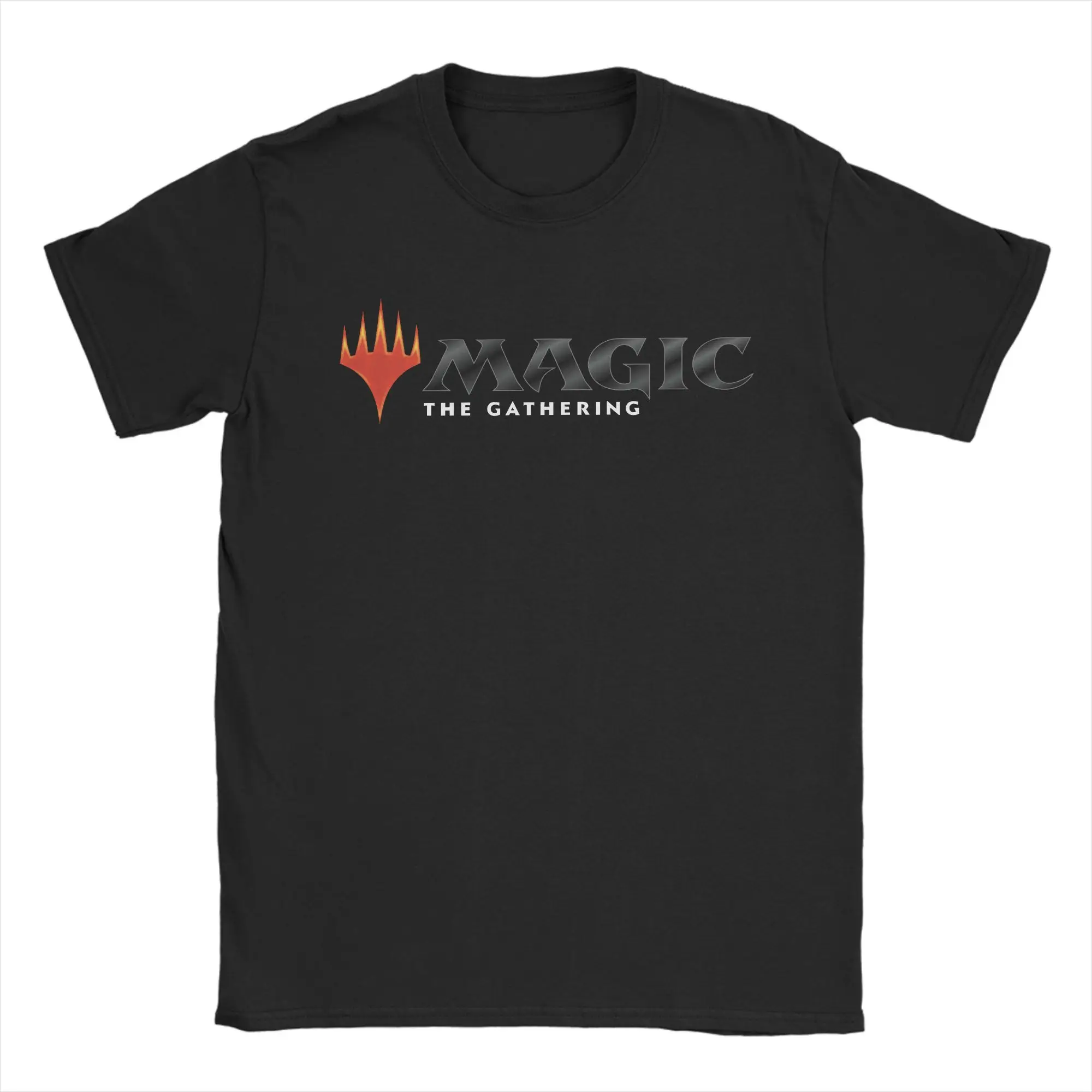 

Men T-Shirts Magic Games Gathering MTG Logo Awesome 100% Cotton Tee Shirt Short Sleeve T Shirts O Neck Clothes Summer