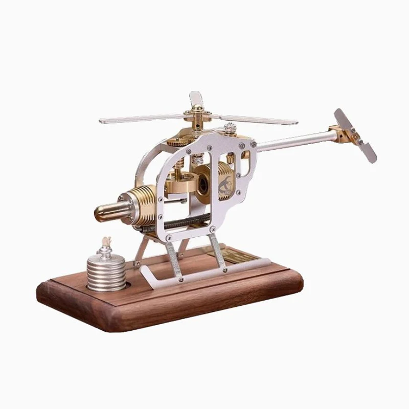 Can start creative gifts educational children's toys gifts Stirling engine helicopter model miniature engine physics air energy