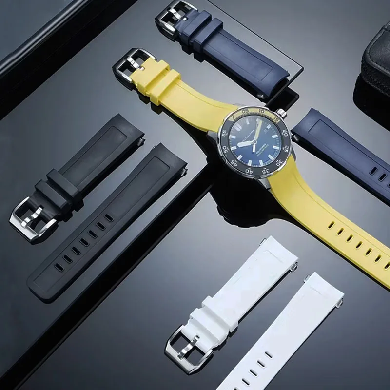 high-quality-fluorine-rubber-watch-strap-soft-watchband-for-iwc-aquatimer-family-series-watch-iw356802-376705-376710-376711