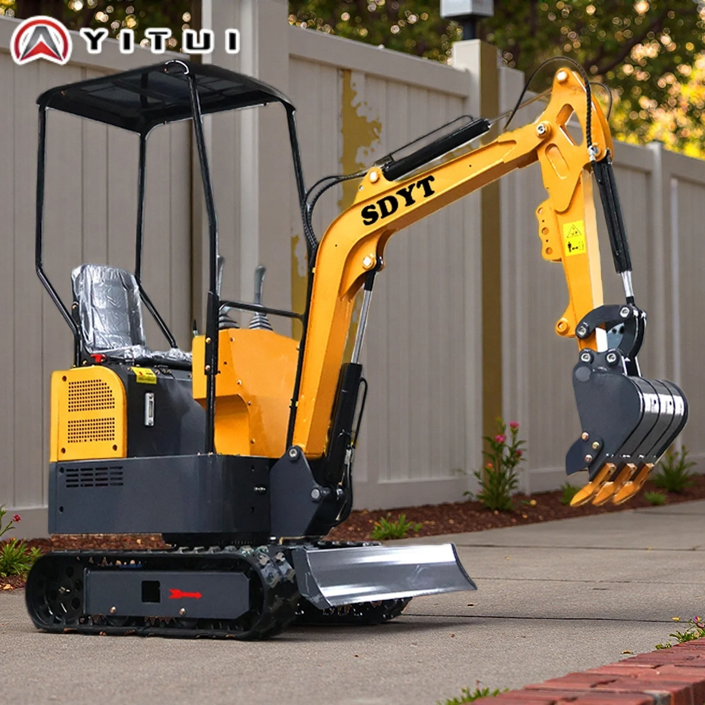 Лидер продаж, компактный гидравлический экскаватор для дома и строительства, 1,2-тонный двигатель Kubota с навесами