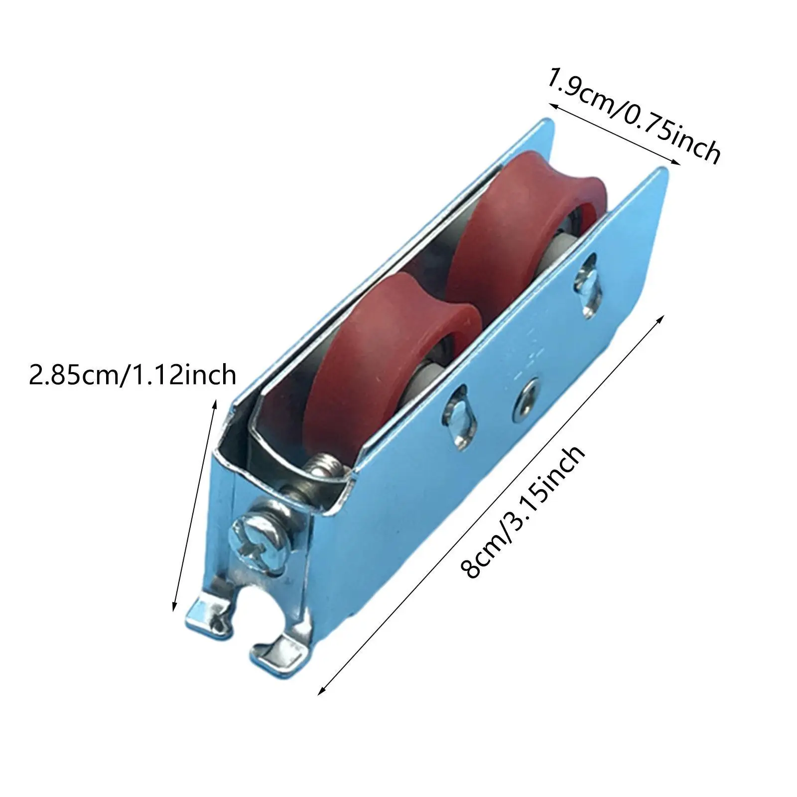 Silent Efficient Sliding Door Roller Assembly Wear Resistant Pulley Part Accessories for Glass Wardrobe Cabinet Home