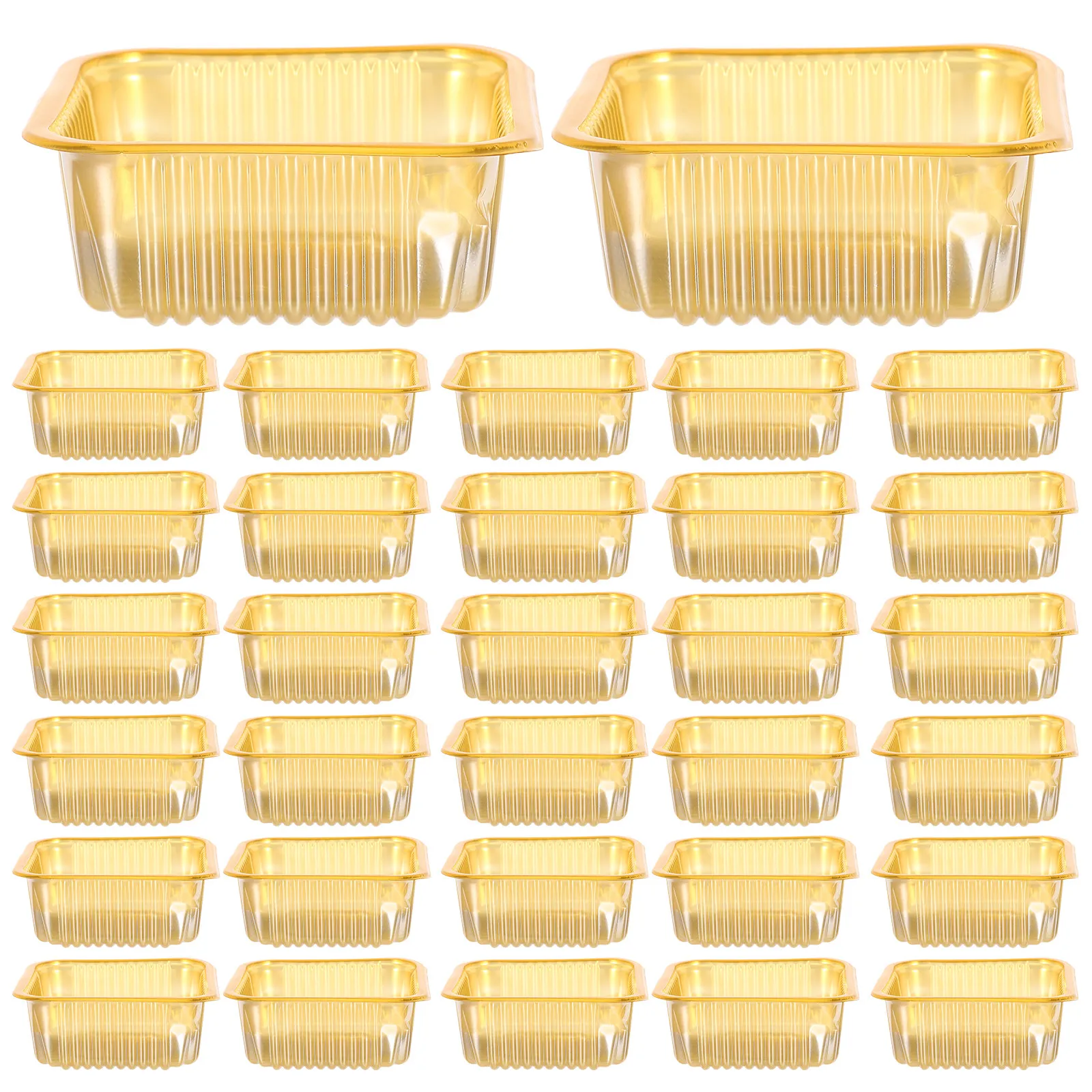 

100pcs Mooncake Tray Thickened Plastic Single Egg Yolk Container Disposable Mini Cake Box Festival Biscuit Muffin Packaging