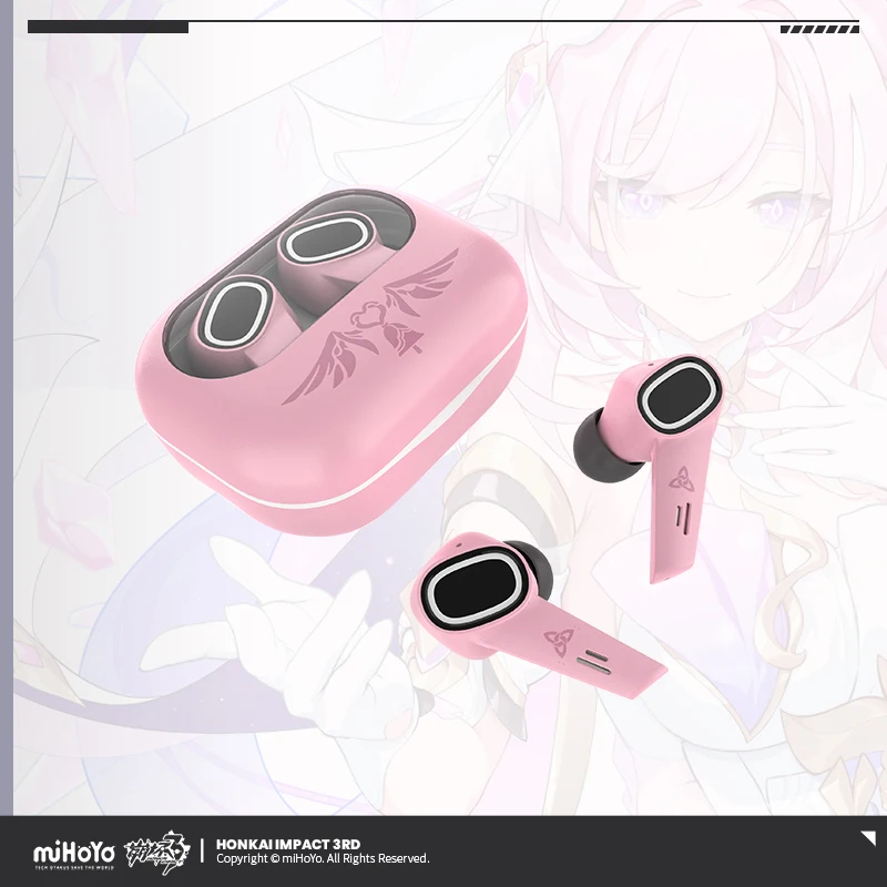 Honkai Impact 3 Elysia Bluetooth Earphone Customized Game Anime Cosplay Headset Collection Gift Noise Reduction Earphones